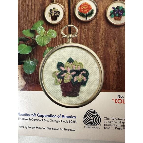 Wonder Art Cameo Stitchery Kit 5312 Coleus Vintage Embroidery Stamped Frame USA - Picture 7 of 11